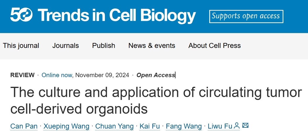 【Cell子刊】攻克癌症新视角：中山大学符立梧团队革新循环肿瘤细胞类器官培养技术