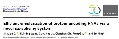 Abogen announced development of Cis-System-based circular RNAs