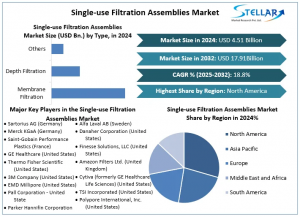Single-use Filtration Assemblies Market Size Projected to Surpass USD 17.91 Billion by 2032 To Forecast 2025-2032