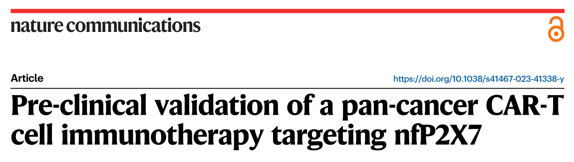Nature Communications：靶向nfP2X7的CAR-T细胞有可能成为治疗人类实体瘤的广谱癌症免疫疗法