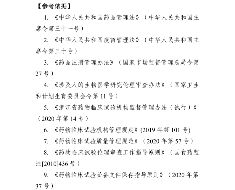 【浙江】药物临床试验机构监督检查指南发布