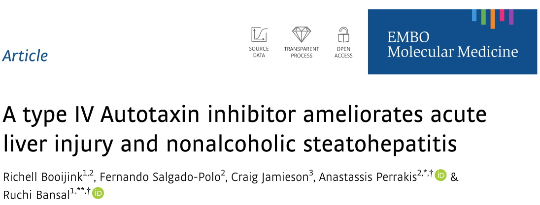 EMBO Molecular Medicine：一种IV型自体趋化蛋白抑制剂改善急性肝损伤和非酒精性脂肪性肝炎