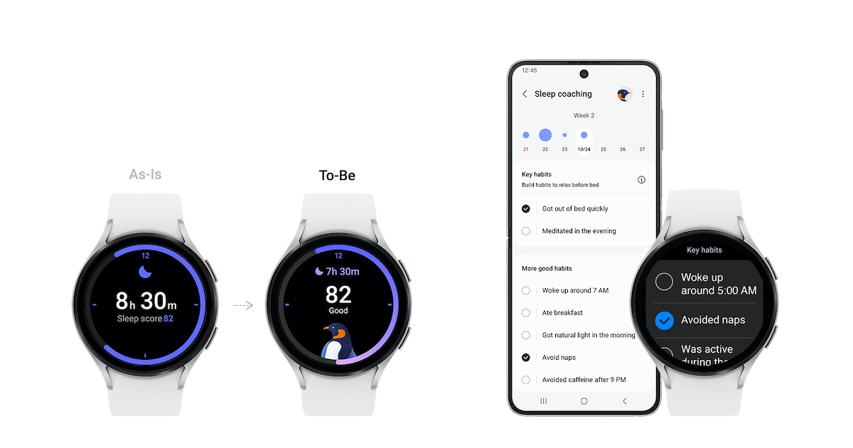 New Samsung Galaxy Watch software supports better sleep