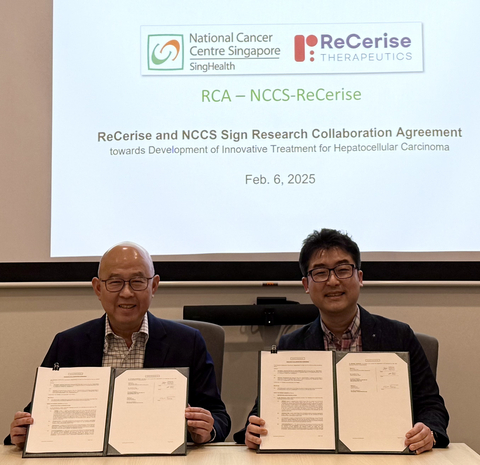 ADDING MULTIMEDIA  ReCerise Signs New Research Collaboration Agreement towards Development of Innovative Treatment for Hepatocellular Carcinoma