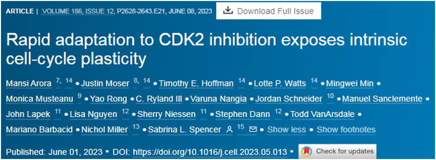 Cell：组合使用CDK2抑制剂和CDK4/6抑制剂有望治疗抗药性乳腺癌