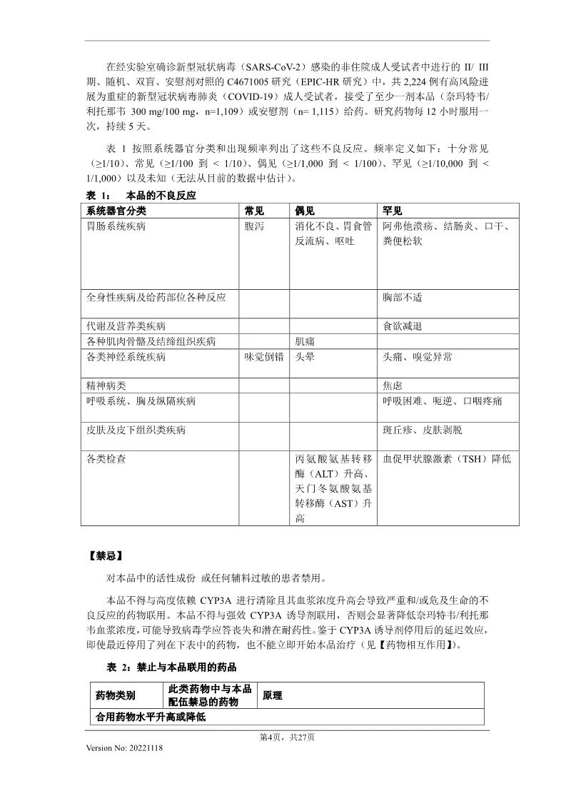 辉瑞Paxlovid：医保支付价格调整至1890元/盒