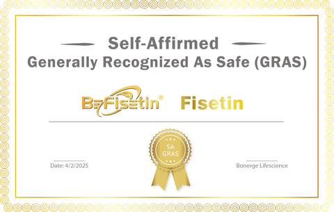 BeFisetin® Announced the Global No.1 All-Natural Fisetin With SA-GRAS Status