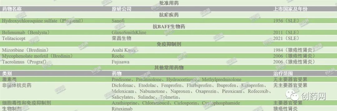 盘点：系统性红斑狼疮治疗药物研发进展