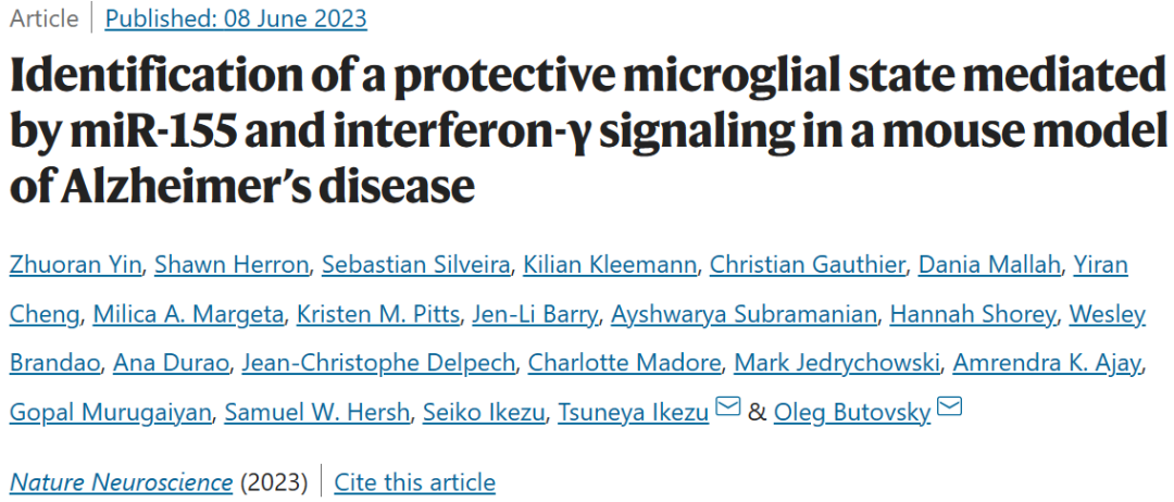 《自然·神经科学》：科学家发现增强小胶质细胞功能、保护突触、改善认知的新方法