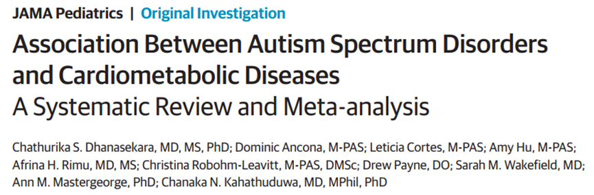 JAMA子刊：迄今最全面的研究发现，自闭症儿童患糖尿病和高血压的风险分别增加184.2%和153.7%！