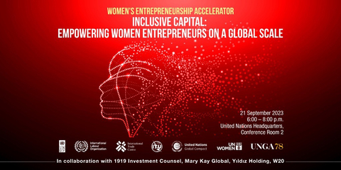 UNGA78（联合国大会第78届会议）Women’s Entrepreneurship Accelerator Event（女性创业加速器活动）现已开放报名，标志着四周年里程碑