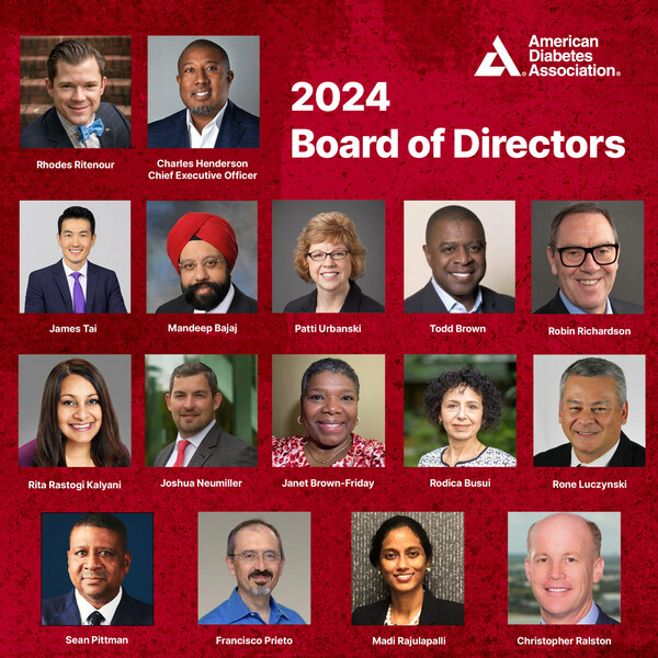 The American Diabetes Association Welcomes 2024 Principal Officers and Members to the National Board of Directors