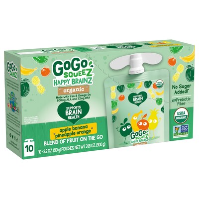 GoGo squeeZ® Introduces Two New Products to Support Children's Brain and Immune Health: GoGo squeeZ® Happy BrainZ and Happy ImmuneZ