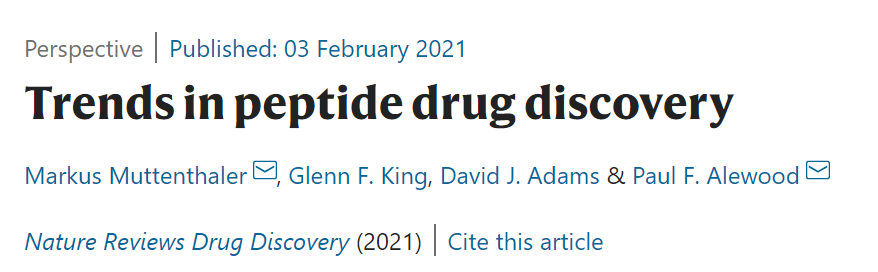 《自然》子刊：多肽类药物发现有哪些趋势？